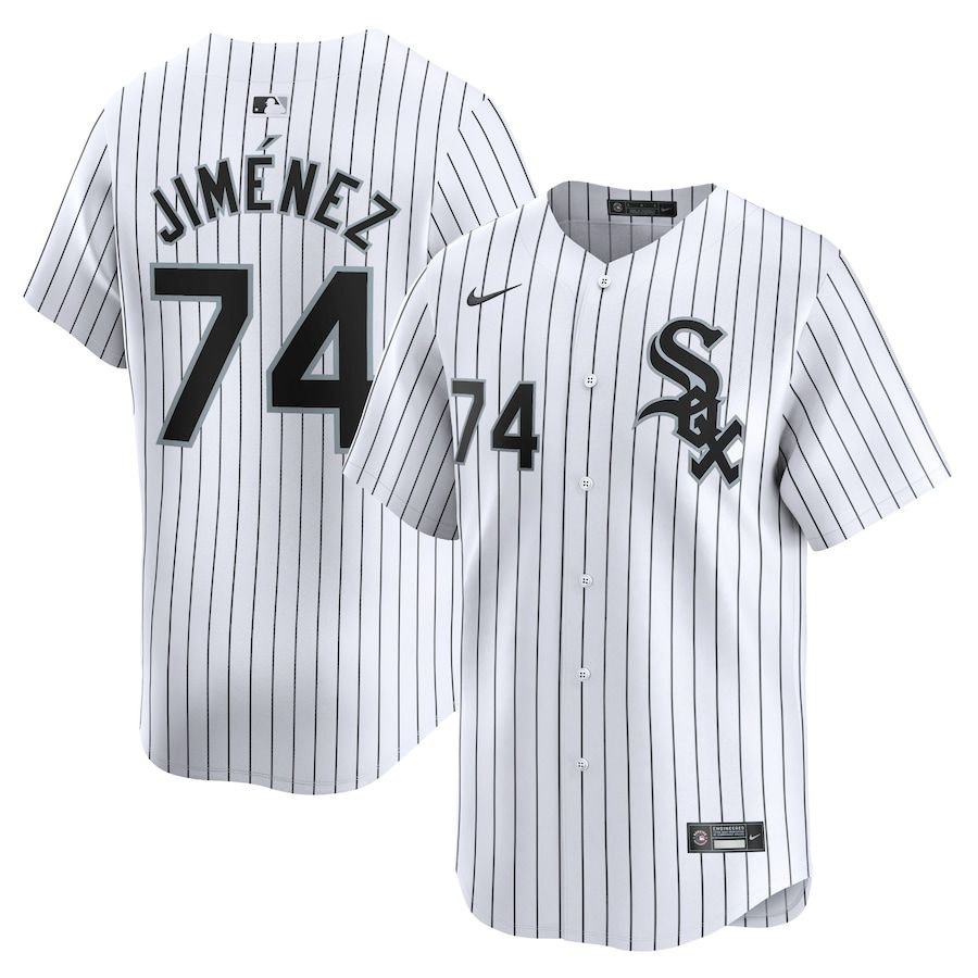 Men Chicago White Sox #74 Eloy Jimenez Nike White Home Limited Player MLB Jersey->chicago white sox->MLB Jersey